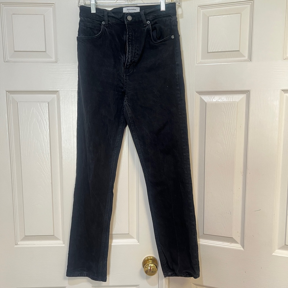 Reformation Liza Ultra High Rise Slim Straight Jeans‎ Womens 28 Organic Cotton